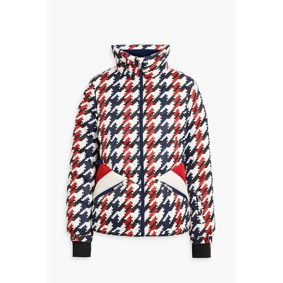 ❤️Perfect Moment Nylon Houndstooth Print Down Ski Jacket❤️ - Picture 1 of 3